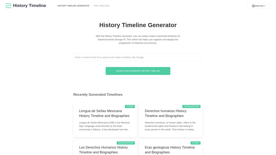 History Timeline Generator: Create Interactive Historical Timelines