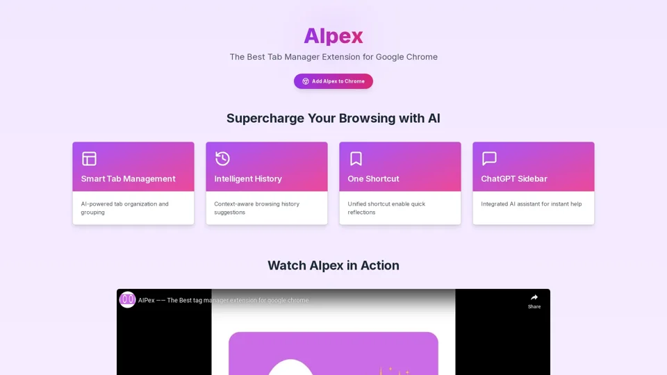 AIpex Quest: Revolutionizing Tab Management with AI-Powered Solutions