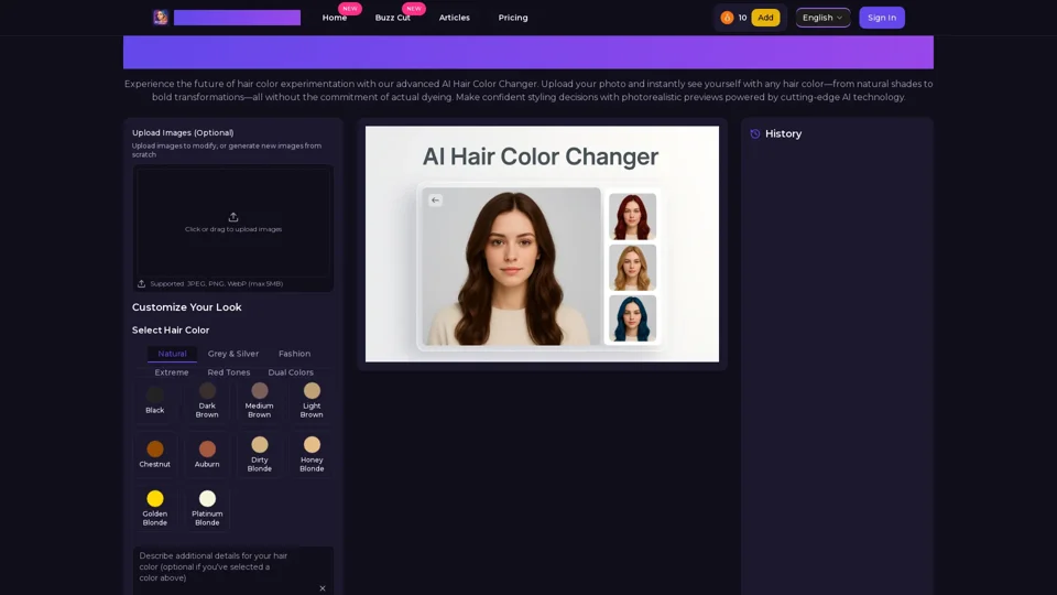 AI Hair Color Changer: Virtuelle Haarfarben mit Künstlicher Intelligenz ausprobieren
