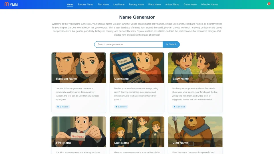 Name Generator von Yunmeiming.com: Der ultimative Namensgenerator